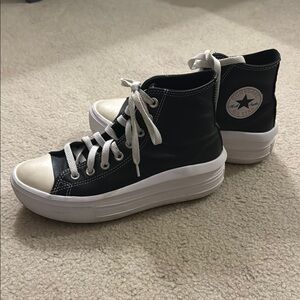 Women’s Converse chuck Taylor all star move Black leather Platform High-Tops
